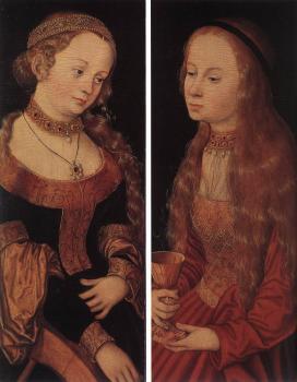 盧卡斯 伊爾 韋基奧 尅拉納赫 St Catherine of Alexandria and St Barbara 盧卡斯 伊爾 韋基奧 尅拉納赫 St Catherine of Alexandria and St Barbara